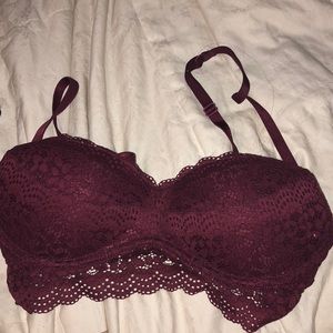 maroon bra